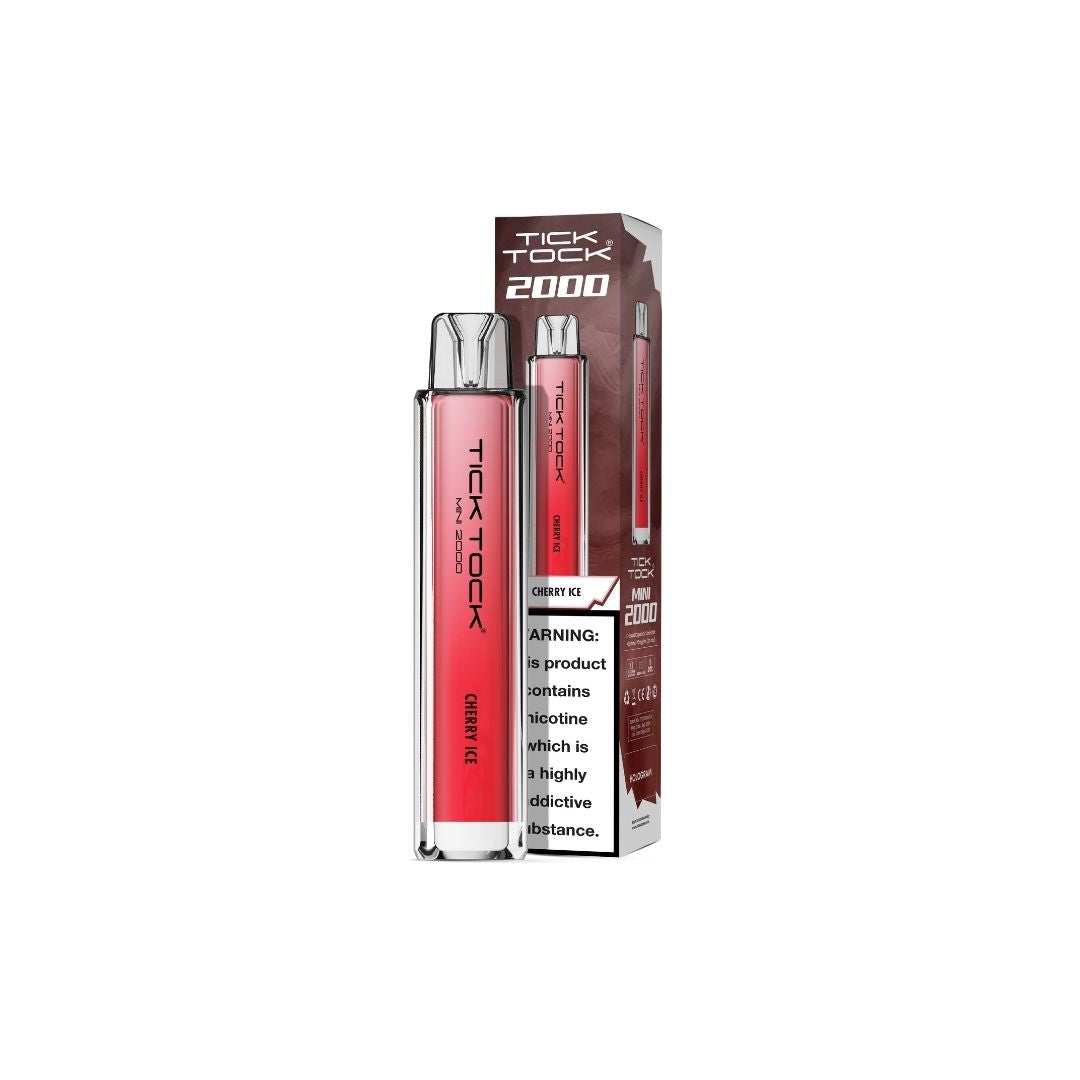 20mg Tick Tock Mini 2000 Prefilled Pod Kit 2000 Puffs - Flavour: Blueberry Cherry