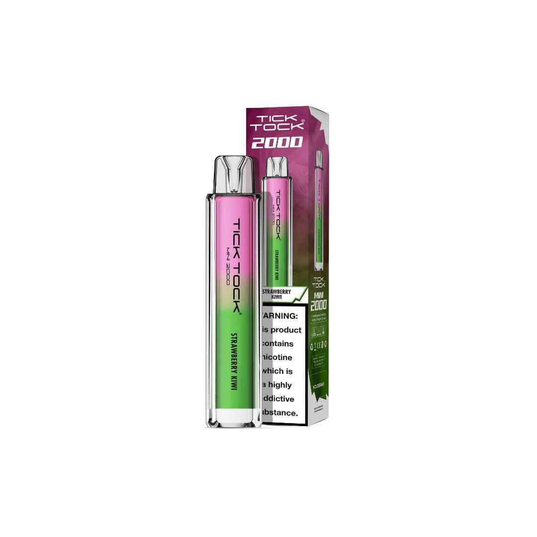 20mg Tick Tock Mini 2000 Prefilled Pod Kit 2000 Puffs - Flavour: Watermelon Kiwi