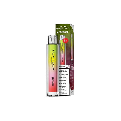 20mg Tick Tock Mini 2000 Prefilled Pod Kit 2000 Puffs - Flavour: Strawberry Rush