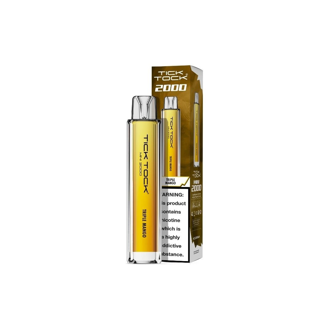 20mg Tick Tock Mini 2000 Prefilled Pod Kit 2000 Puffs - Flavour: Ice Blue