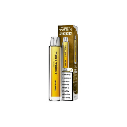20mg Tick Tock Mini 2000 Prefilled Pod Kit 2000 Puffs - Flavour: Pineapple Ice