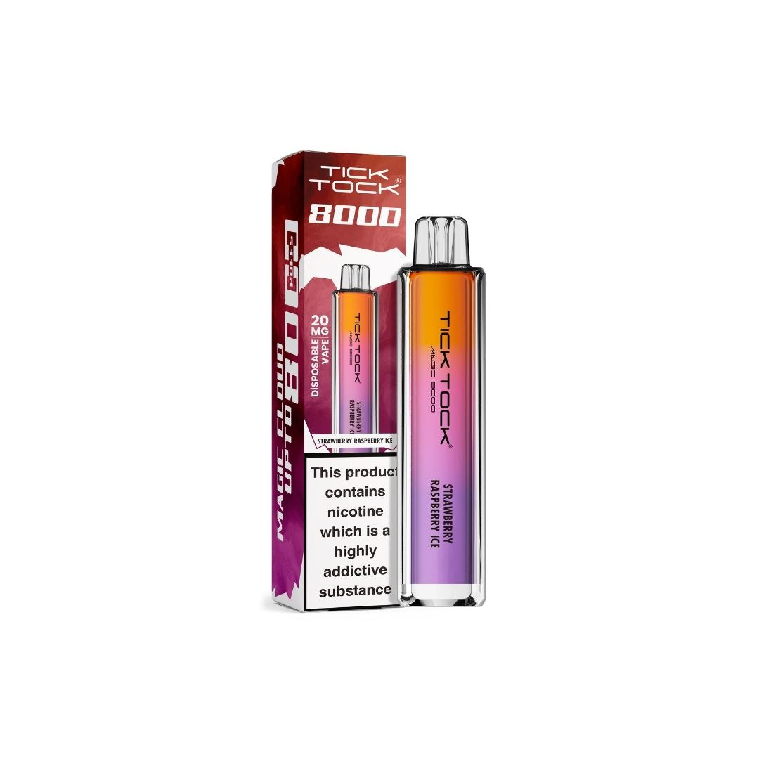 20mg Tick Tock Magic 8000 Prefilled Pod Kit 8000 Puffs - Flavour: Lemon Lime Cherry Fizz