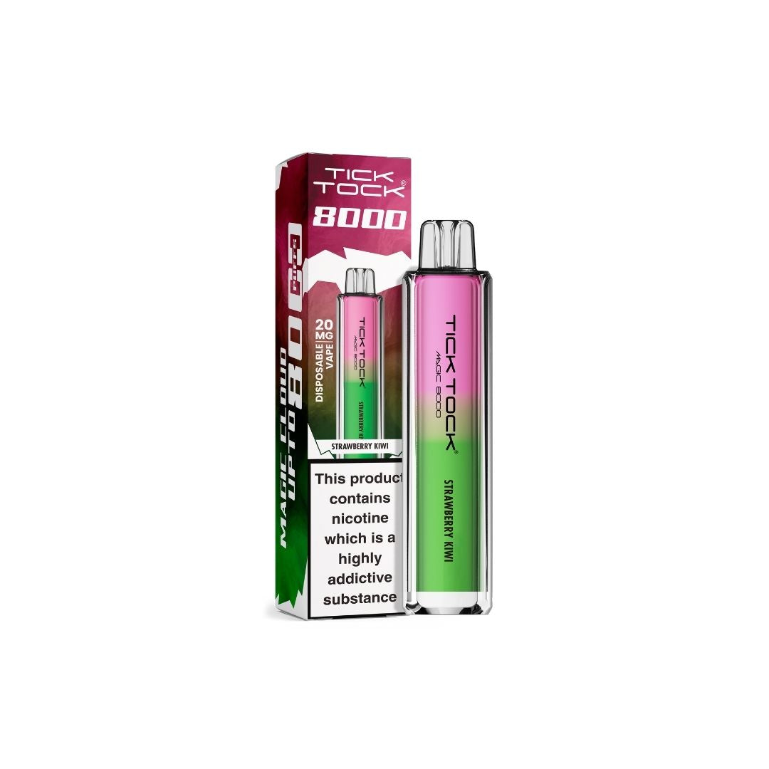 20mg Tick Tock Magic 8000 Prefilled Pod Kit 8000 Puffs - Flavour: Strawberry Watermelon