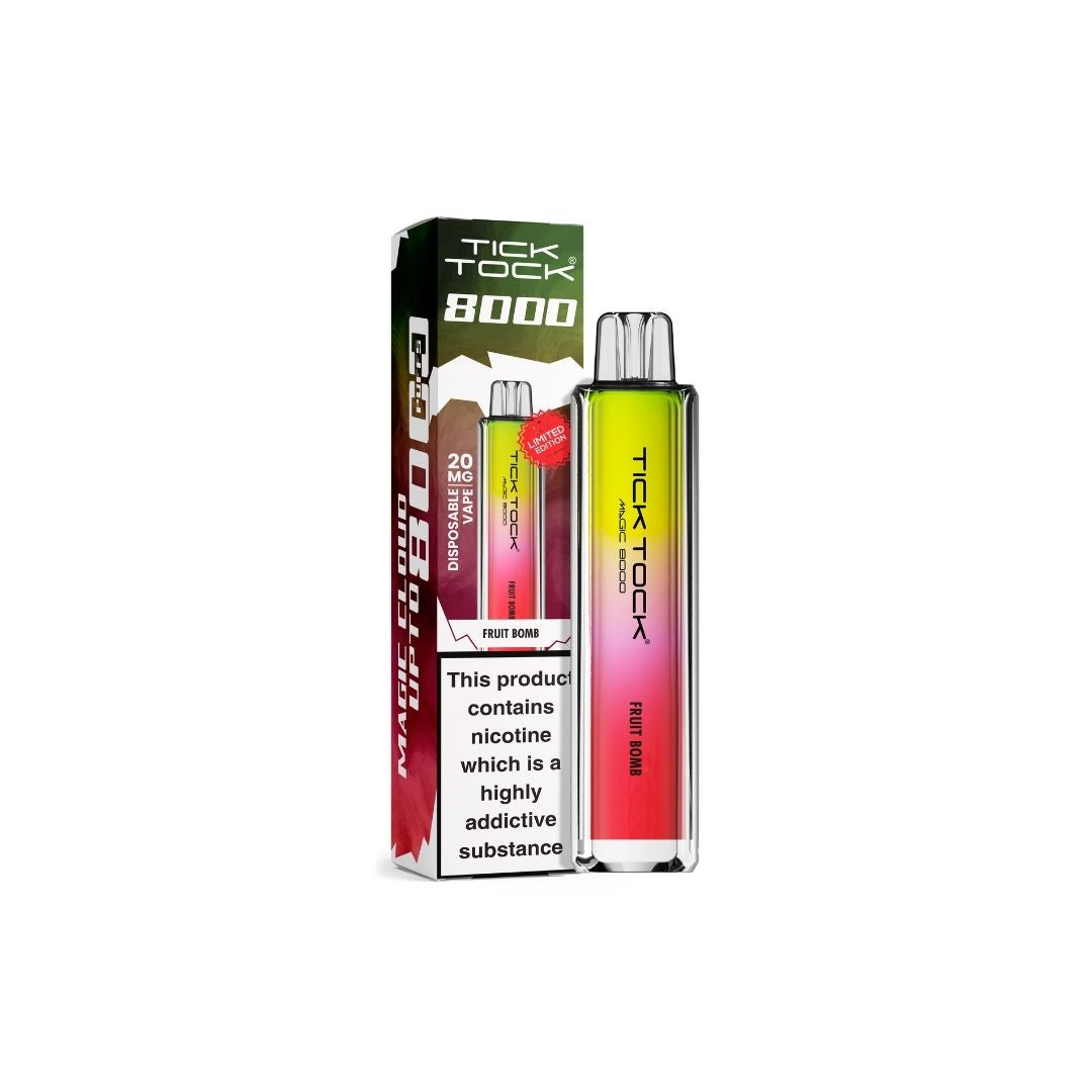 20mg Tick Tock Magic 8000 Prefilled Pod Kit 8000 Puffs - Flavour: Double Apple