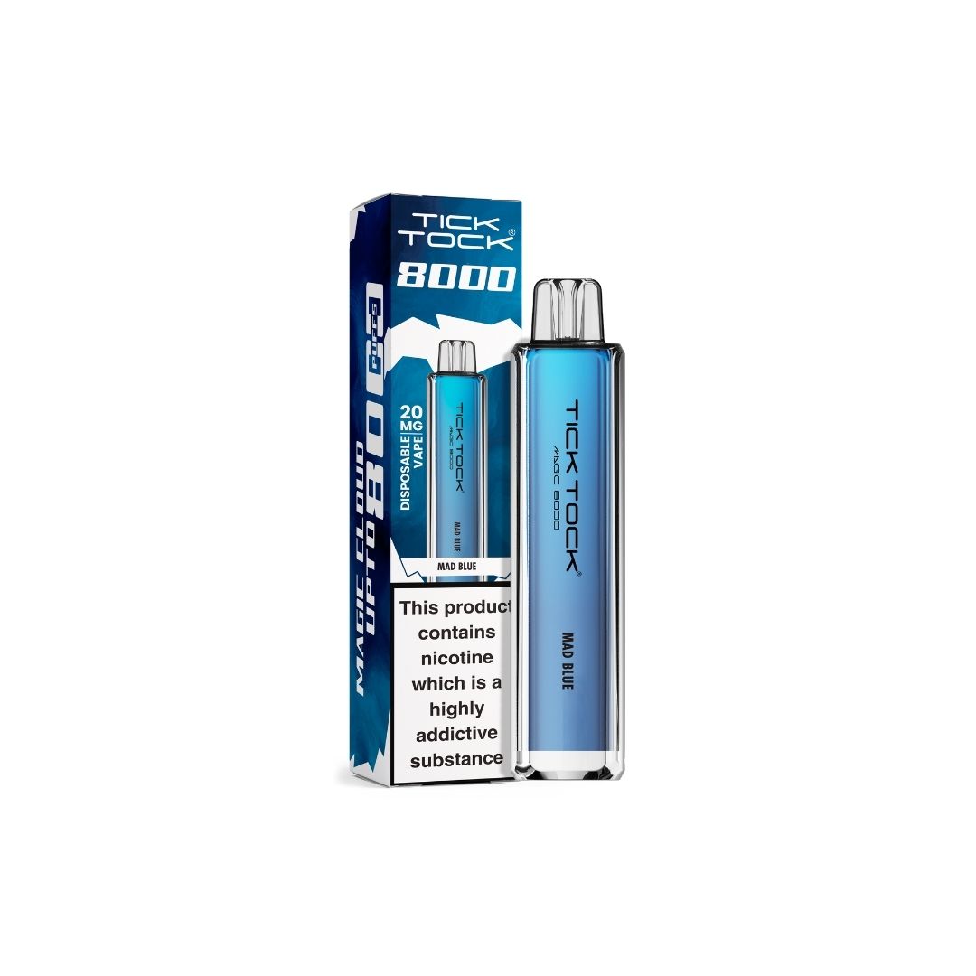 20mg Tick Tock Magic 8000 Prefilled Pod Kit 8000 Puffs - Flavour: Blueberry Cherry