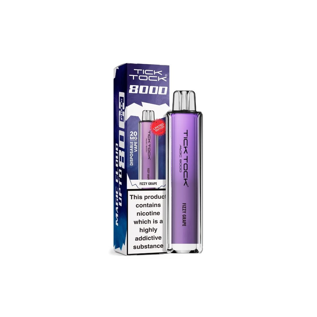 20mg Tick Tock Magic 8000 Prefilled Pod Kit 8000 Puffs - Flavour: Berry Blaze