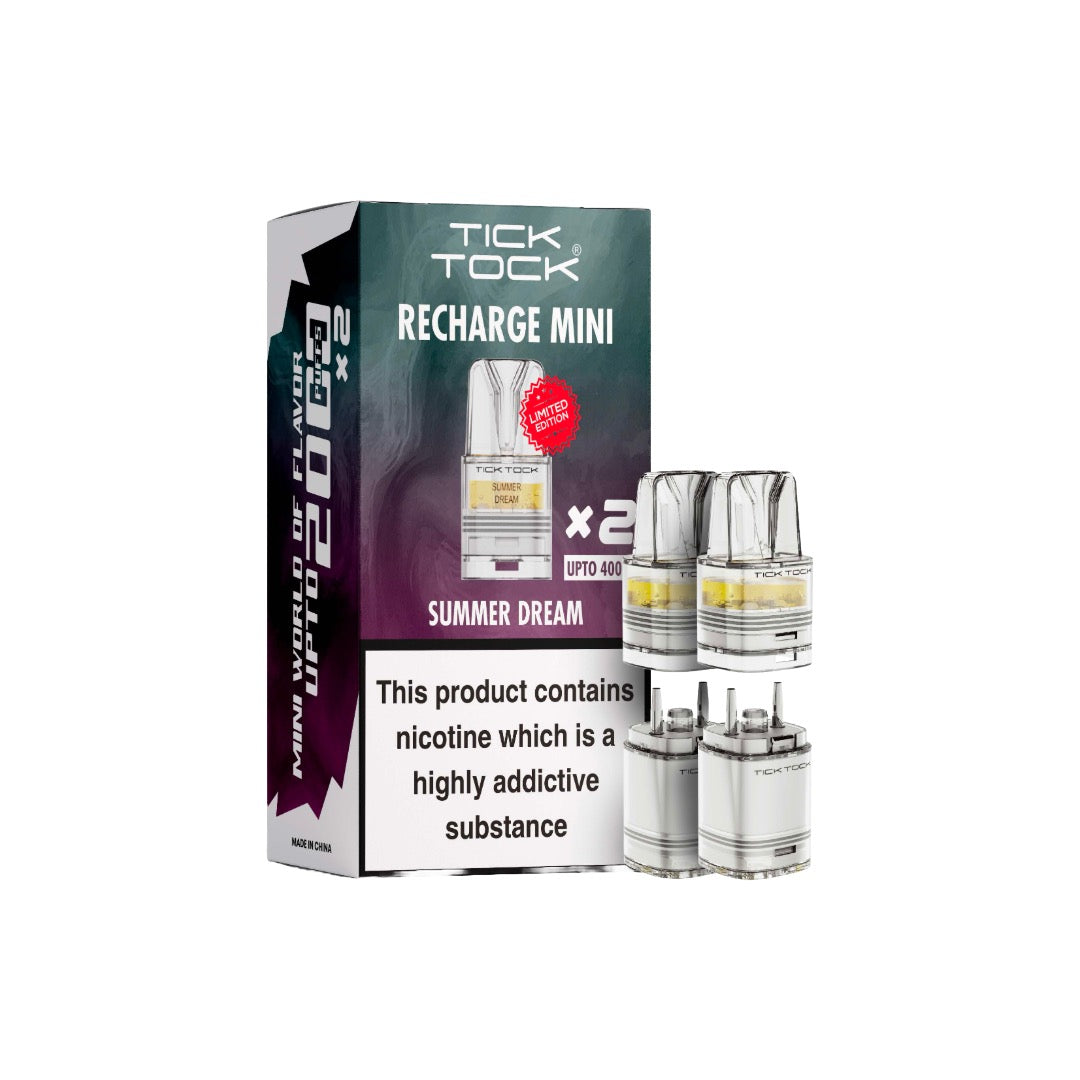 Tick Tock Recharge MINI 2K Prefilled Pods  2000 Puffs - Flavour: Mad Blue