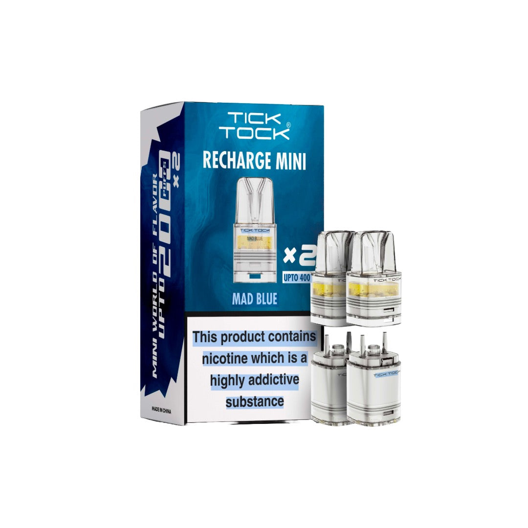 Tick Tock Recharge MINI 2K Prefilled Pods  2000 Puffs - Flavour: Lemon Lime Cherry Fizz