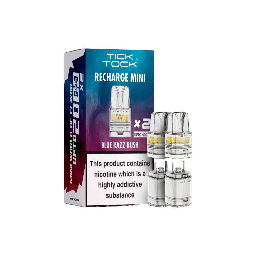 Tick Tock Recharge MINI 2K Prefilled Pods  2000 Puffs - Flavour: Icy Blue