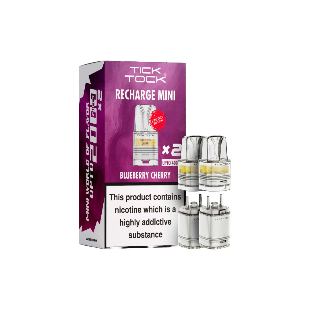 Tick Tock Recharge MINI 2K Prefilled Pods  2000 Puffs - Flavour: Fizzy Grape