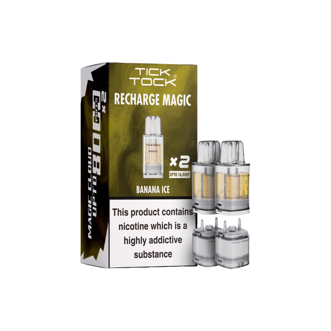 Tick Tock Recharge MAGIC 8K Prefilled Pods  8000 Puffs - Flavour: Blueberry Raspberry
