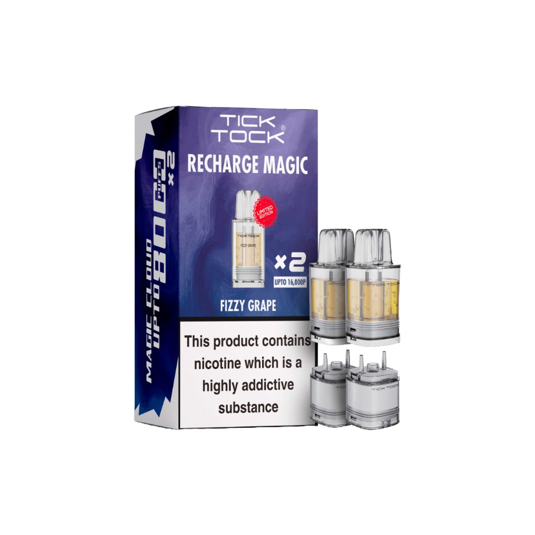 Tick Tock Recharge MAGIC 8K Prefilled Pods  8000 Puffs - Flavour: Strawberry Watermelon