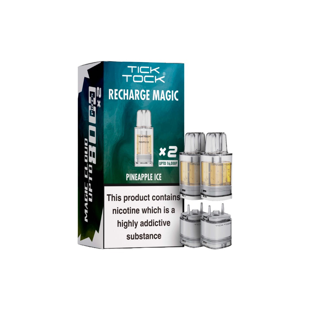 Tick Tock Recharge MAGIC 8K Prefilled Pods  8000 Puffs - Flavour: Cherry Ice