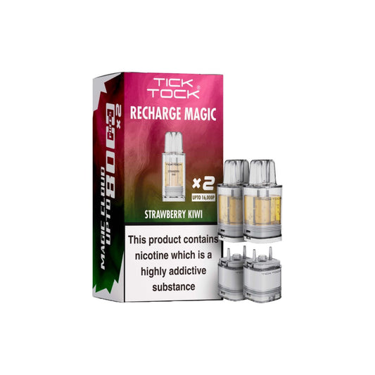 Tick Tock Recharge MAGIC 8K Prefilled Pods  8000 Puffs - Flavour: Raspberry Cherry