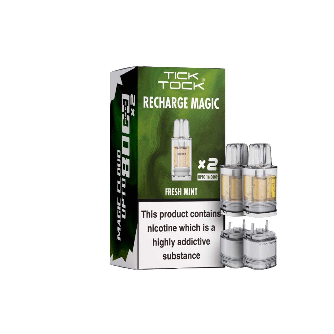 Tick Tock Recharge MAGIC 8K Prefilled Pods  8000 Puffs - Flavour: Cherry Ice