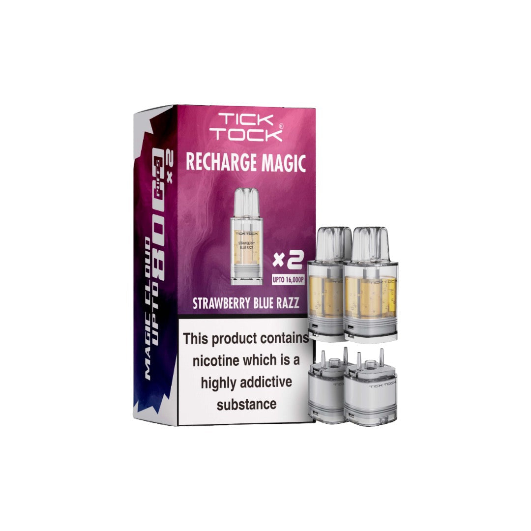 Tick Tock Recharge MAGIC 8K Prefilled Pods  8000 Puffs - Flavour: Mad Blue