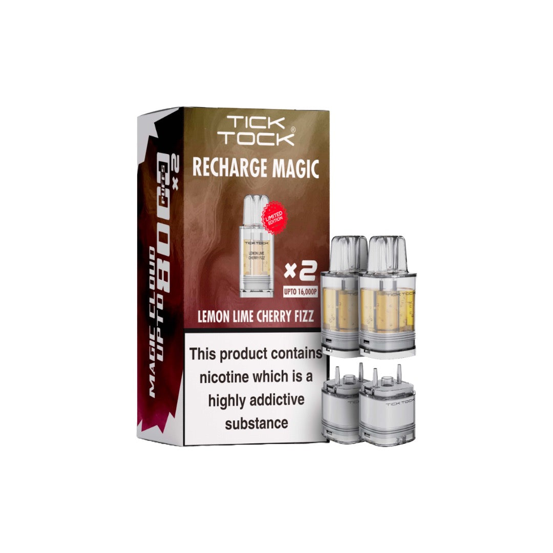 Tick Tock Recharge MAGIC 8K Prefilled Pods  8000 Puffs - Flavour: Blueberry Lemonade
