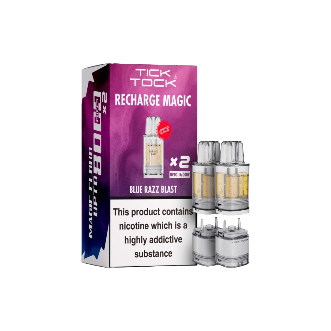 Tick Tock Recharge MAGIC 8K Prefilled Pods  8000 Puffs - Flavour: Icy Blue