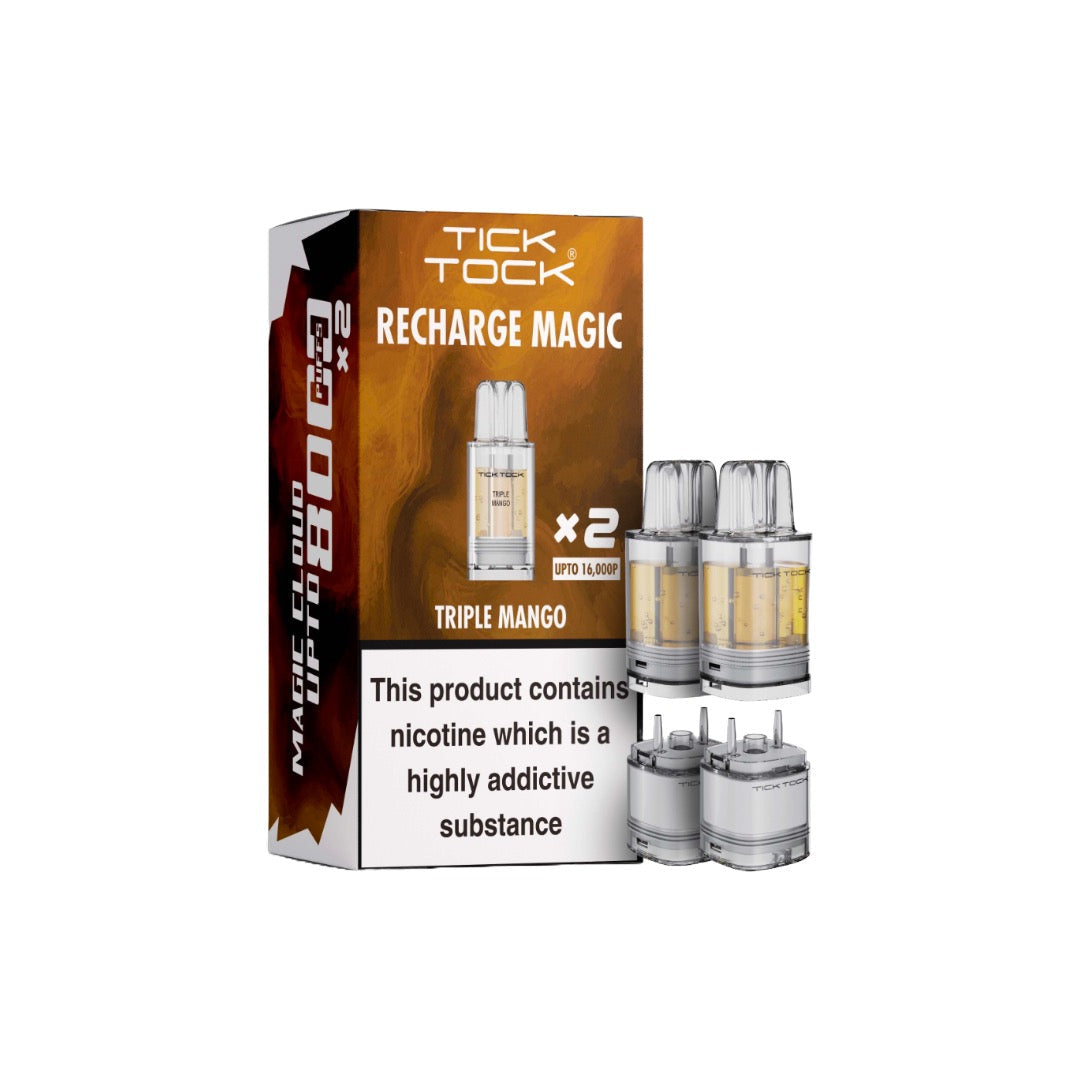 Tick Tock Recharge MAGIC 8K Prefilled Pods  8000 Puffs - Flavour: Triple Mango
