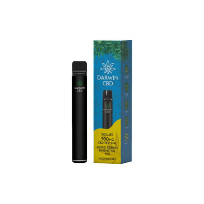 300mg Darwin CBD Prefilled Pod Vape Kit 600 Puffs - Flavour: Dark Berries Blackcurrants & Menthol Mix