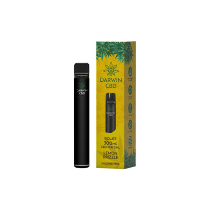 300mg Darwin CBD Prefilled Pod Vape Kit 600 Puffs - Flavour: Lemon Drizzle