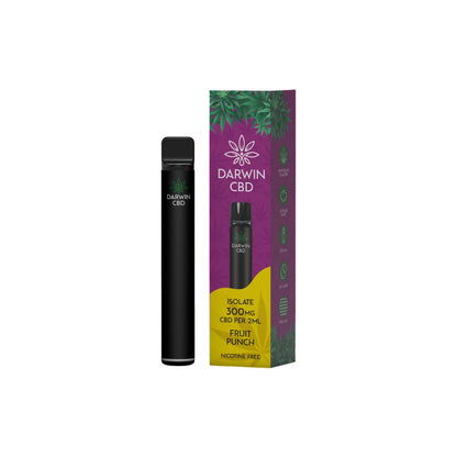 300mg Darwin CBD Prefilled Pod Vape Kit 600 Puffs - Flavour: Fruit Punch