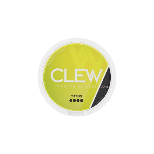 20mg CLEW Nicotine Pouches - 20 Pouches - Flavour: Citrus