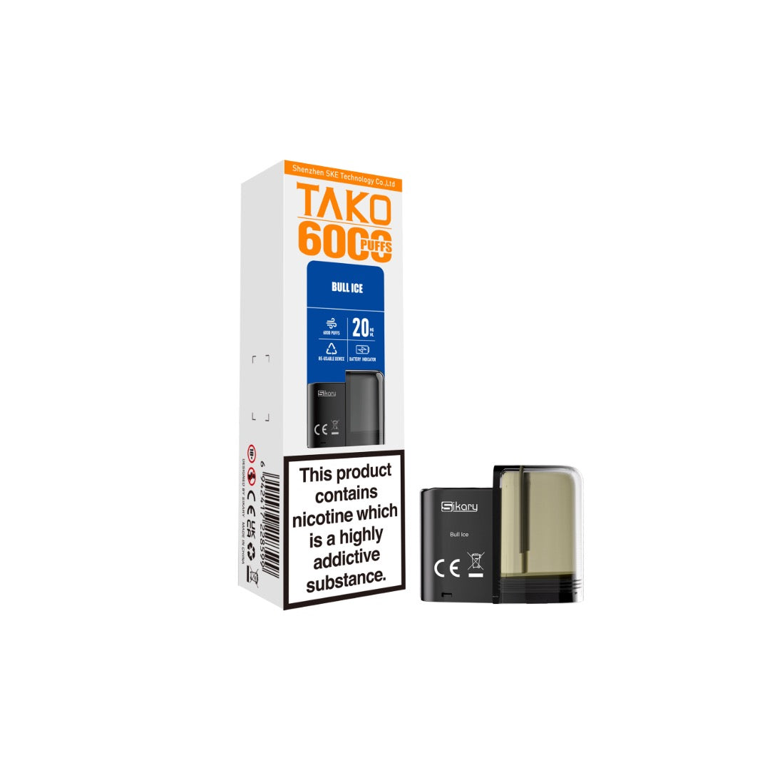 20mg Sikary Tako SP6000 Prefilled Pods 6000 Puffs - Flavour: Menthol