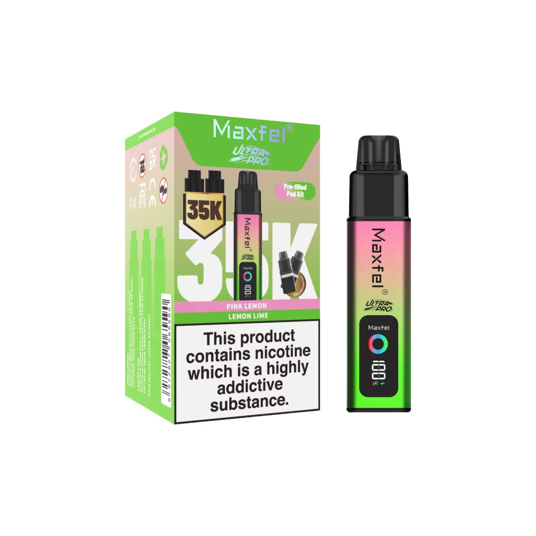 Maxfel Ultra Pro 35k Puffs Prefilled Pod Vape Kit - Flavour: Triple Mango/ Banana Ice