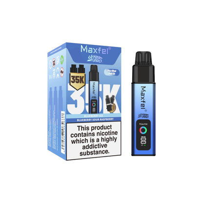 Maxfel Ultra Pro 35k Puffs Prefilled Pod Vape Kit - Flavour: Mr Blue/ Black Dragon Ice