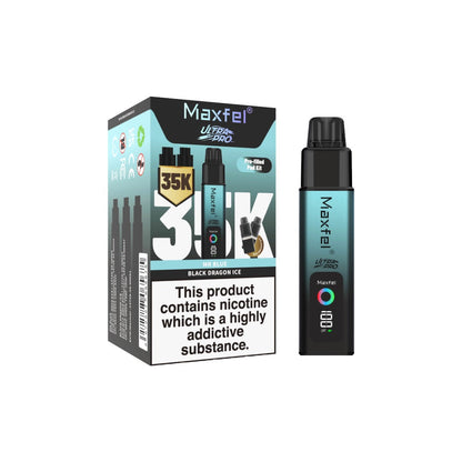 Maxfel Ultra Pro 35k Puffs Prefilled Pod Vape Kit - Flavour: Triple Mango/ Banana Ice