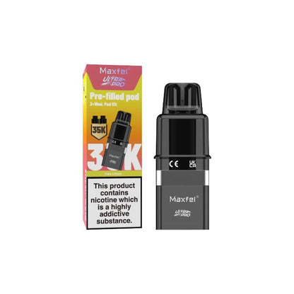 20mg Maxfel Ultra Pro Replacement Prefilled Pods 17500 Puffs - Flavour: Red Apple Ice