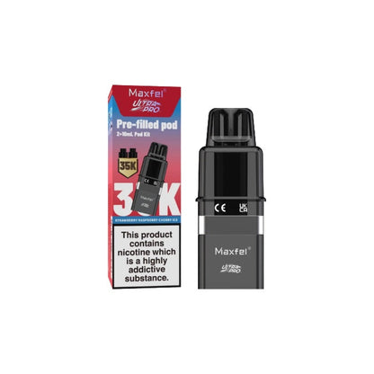 20mg Maxfel Ultra Pro Replacement Prefilled Pods 17500 Puffs - Flavour: Pineapple Ice