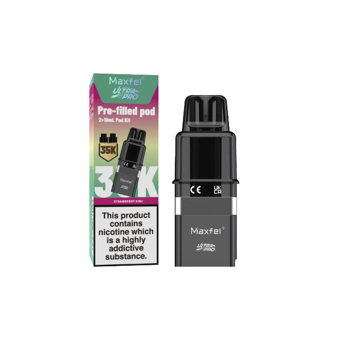 20mg Maxfel Ultra Pro Replacement Prefilled Pods 17500 Puffs - Flavour: Blue Raspberry Lemonade