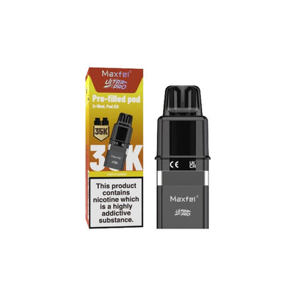 20mg Maxfel Ultra Pro Replacement Prefilled Pods 17500 Puffs - Flavour: Blueberry Ice