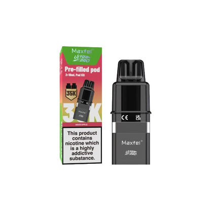 20mg Maxfel Ultra Pro Replacement Prefilled Pods 17500 Puffs - Flavour: Cola Lime