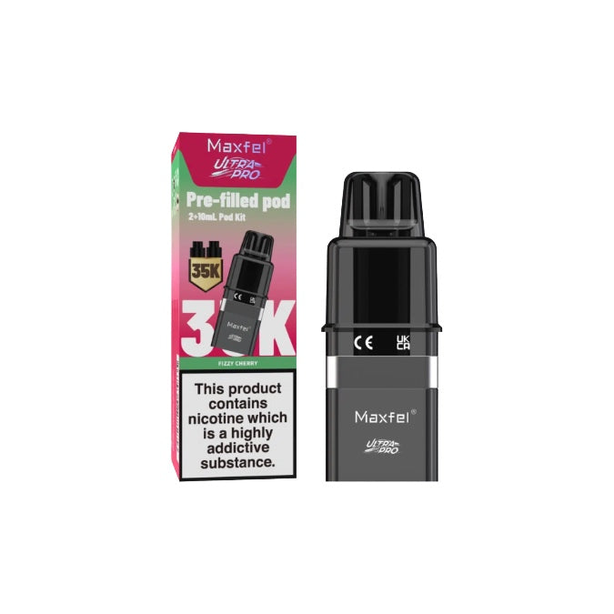20mg Maxfel Ultra Pro Replacement Prefilled Pods 17500 Puffs - Flavour: Blue Raspberry Lemonade