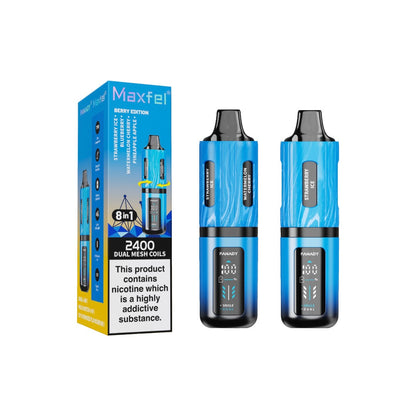 20mg Maxfel Legend Fanady 8 in 1 2400 Puffs Prefilled Pod Vape Kit - Flavour: Mango Edition