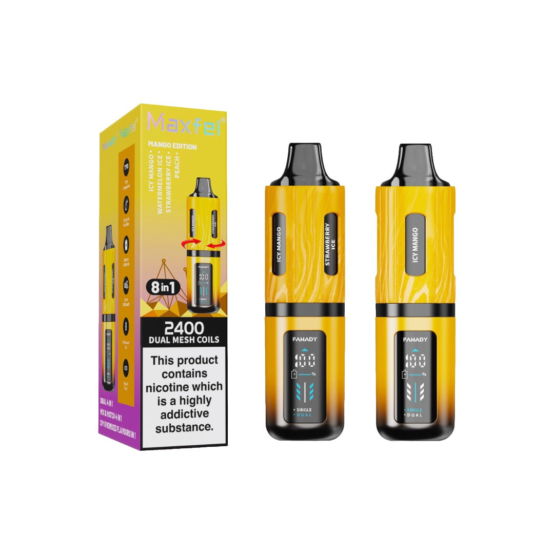 20mg Maxfel Legend Fanady 8 in 1 2400 Puffs Prefilled Pod Vape Kit - Flavour: Lemon Edition