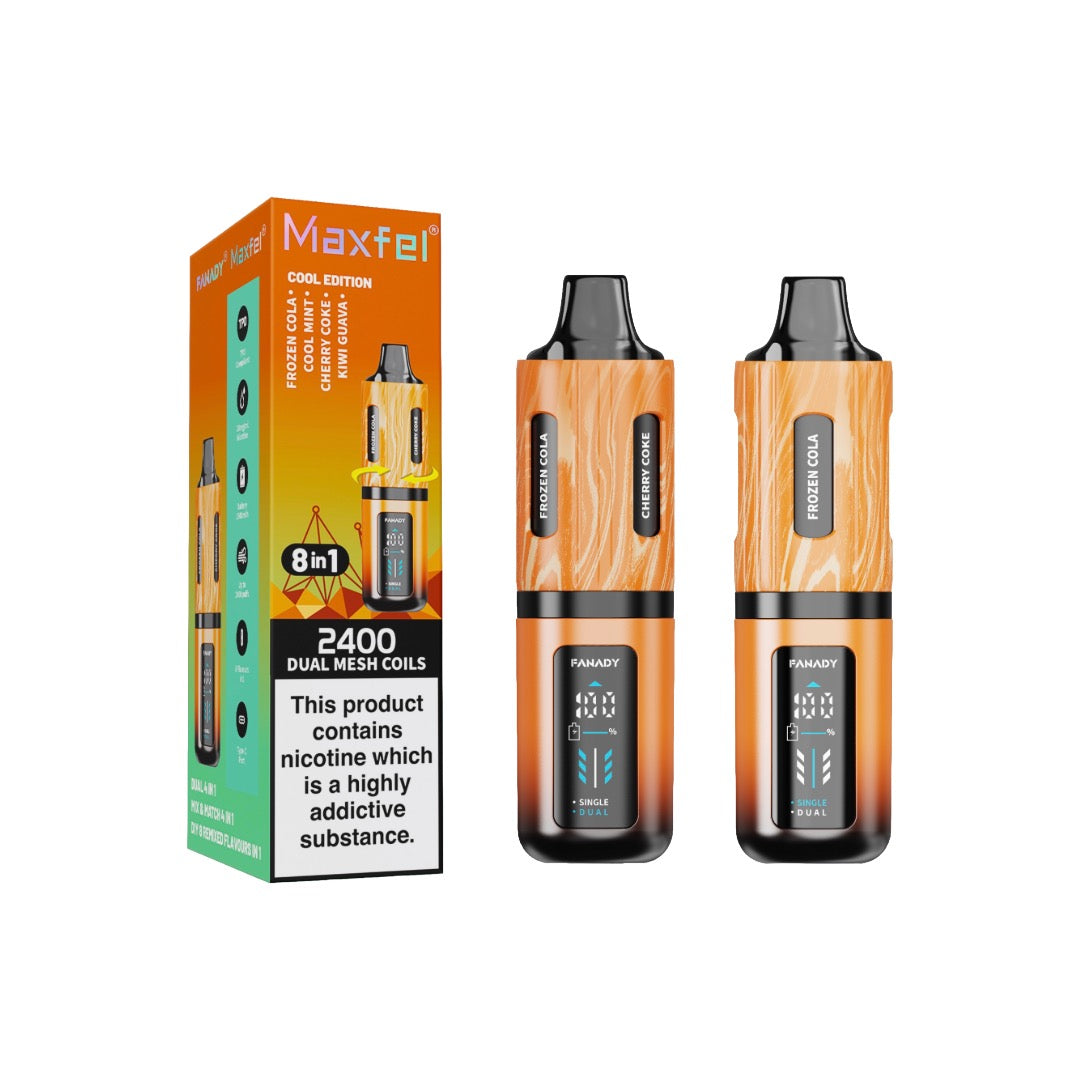 20mg Maxfel Legend Fanady 8 in 1 2400 Puffs Prefilled Pod Vape Kit - Flavour: Strawberry Edition