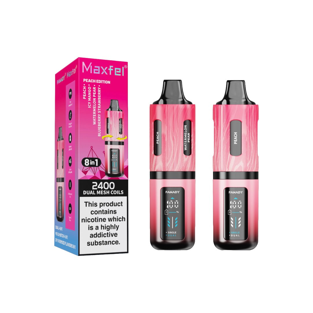 20mg Maxfel Legend Fanady 8 in 1 2400 Puffs Prefilled Pod Vape Kit - Flavour: Berry Edition