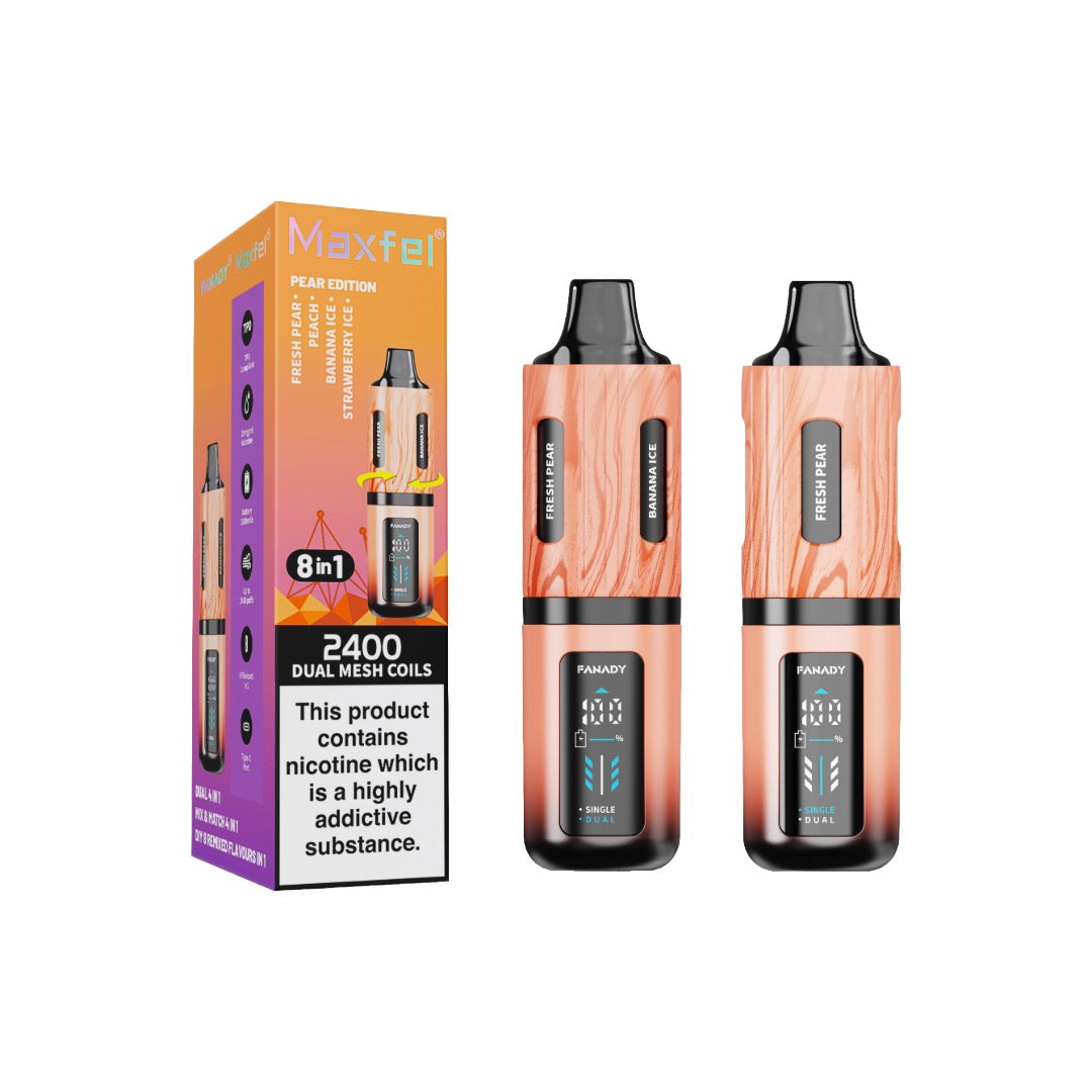 20mg Maxfel Legend Fanady 8 in 1 2400 Puffs Prefilled Pod Vape Kit - Flavour: Juicy Edition