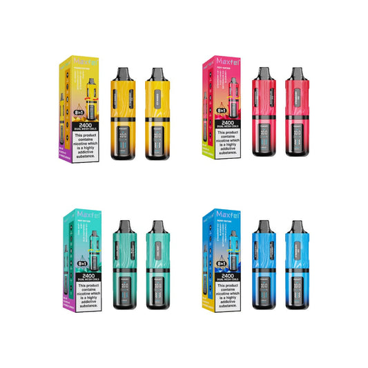20mg Maxfel Legend Fanady 8 in 1 2400 Puffs Prefilled Pod Vape Kit - Flavour: Fizzy Edition