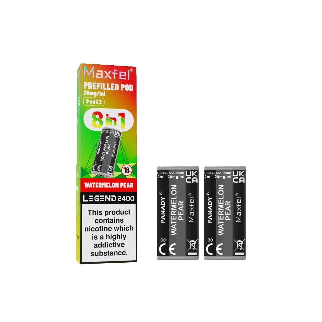 20mg Maxfel Legend Fanady Prefilled Pods 2400 Puffs - Flavour: Kiwi