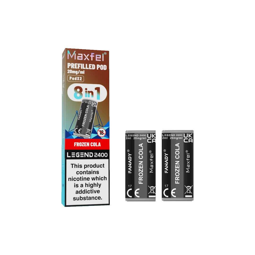 20mg Maxfel Legend Fanady Prefilled Pods 2400 Puffs - Flavour: Watermelon Pear