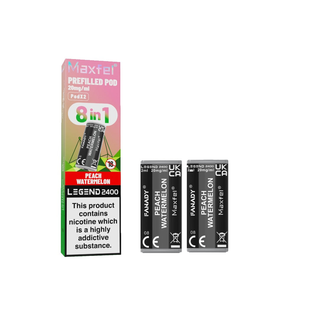 20mg Maxfel Legend Fanady Prefilled Pods 2400 Puffs - Flavour: Cherry Coke