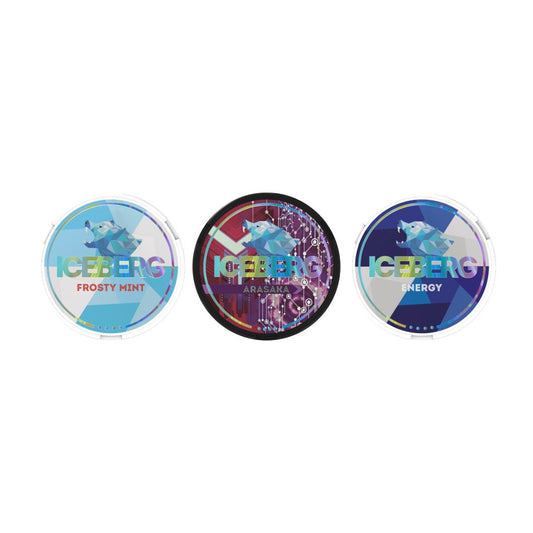 50mg Iceberg Extra Strong Nicotine Pouches - 20 Pouches - Flavour: Frosty Mint