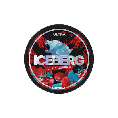 50mg  Iceberg Ultra Nicotine Pouches - 20 Pouches - Flavour: Sour Berries
