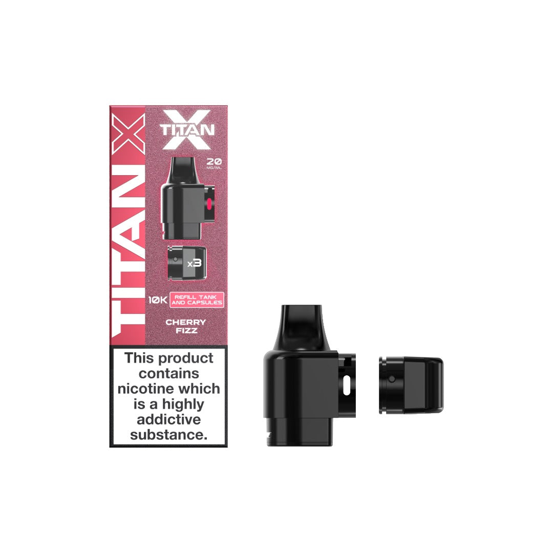 20mg Titan X 10k Puff Prefilled Pods - Flavour: Blueberry Sour Razz