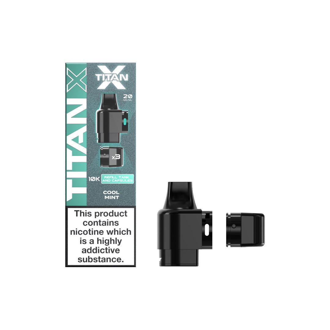 20mg Titan X 10k Puff Prefilled Pods - Flavour: Cola Freeze